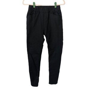 Bevy Pants Size 25 Pull On Coated Cotton Stretch Skinny Black High Waist Edgy